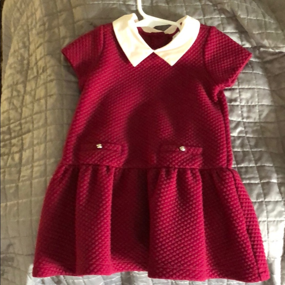 Cranberry Janie and Jack Peter Pan collar dress.